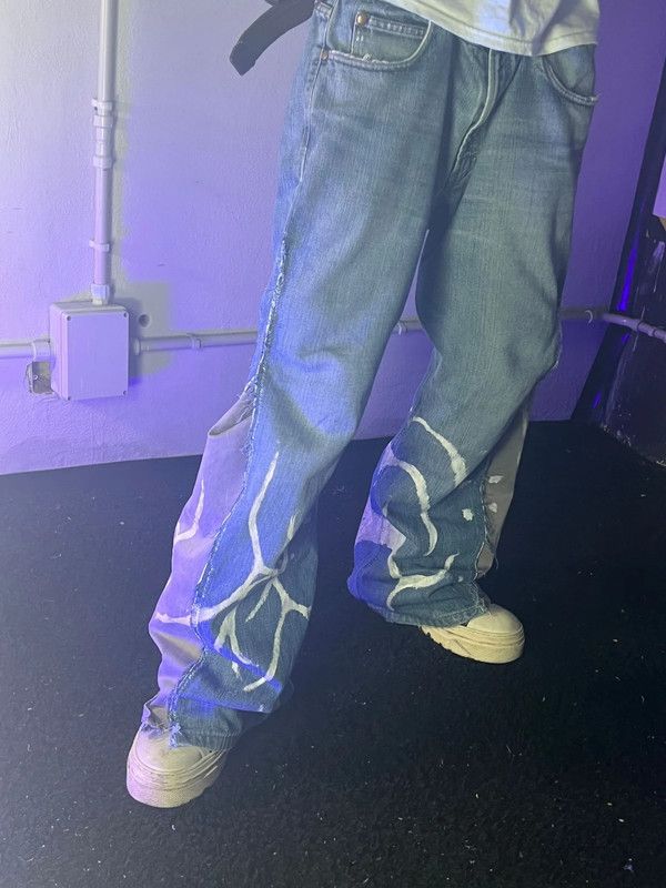 Japanese Brand Goth Opium Y2k Custom Streetwear Baggy Oversize Jeans Pants Size US 38 / EU 54 - 2 Thumbnail