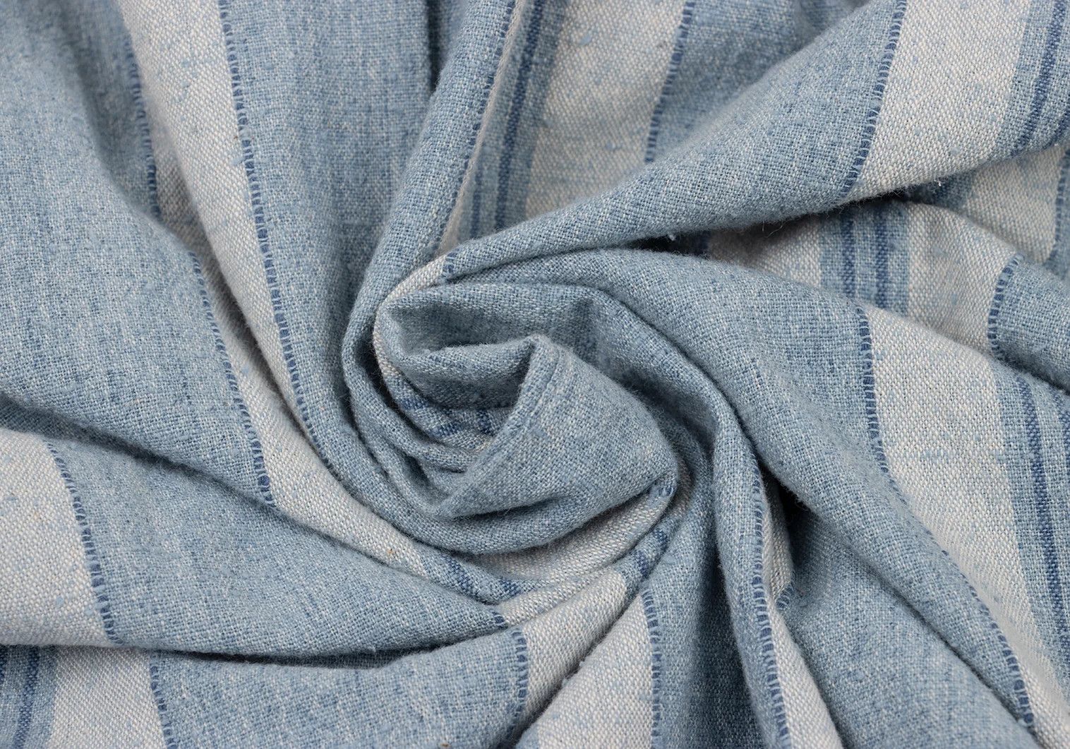 Issey Miyake Stand Neck Striped Shirt in Light Blue, Size M Size US M / EU 48-50 / 2 - 17 Thumbnail