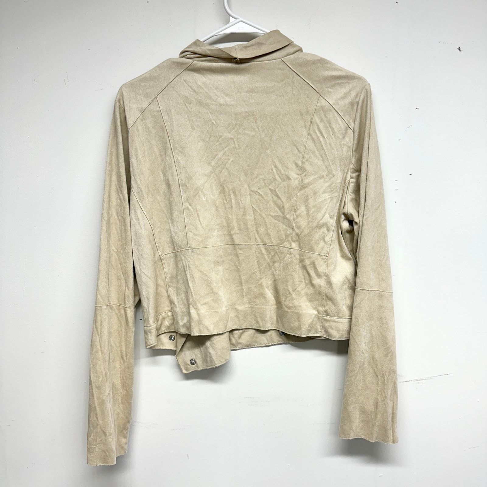 Mango Mango Suit Asymmetrical Zip Faux Suede Jacket Size Large Size L / US 10 / IT 46 - 3 Thumbnail