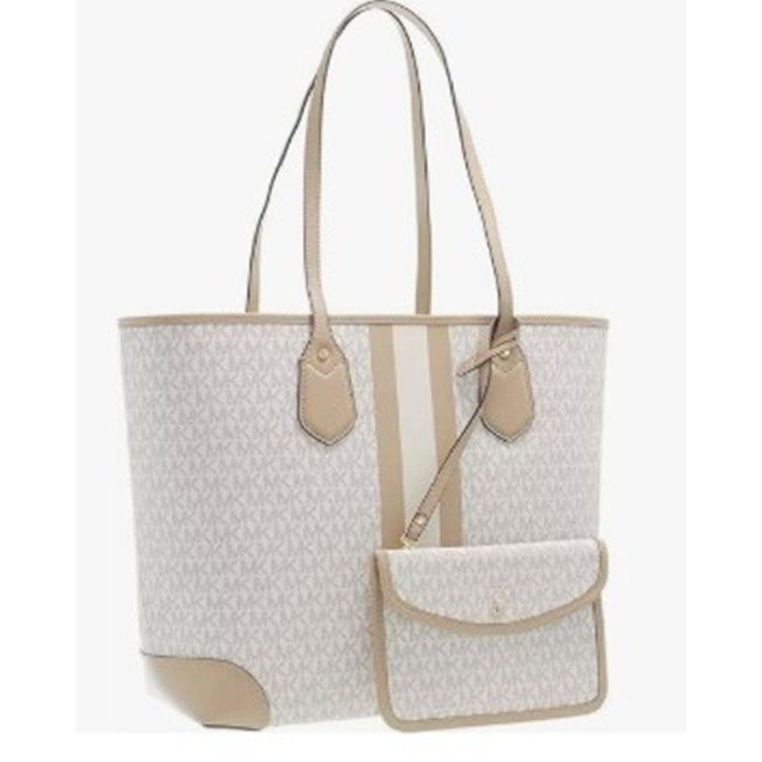 Michael Kors Michael Kors Carter Large Open Tote Bright White/Multi Bag Size ONE SIZE - 1 Thumbnail
