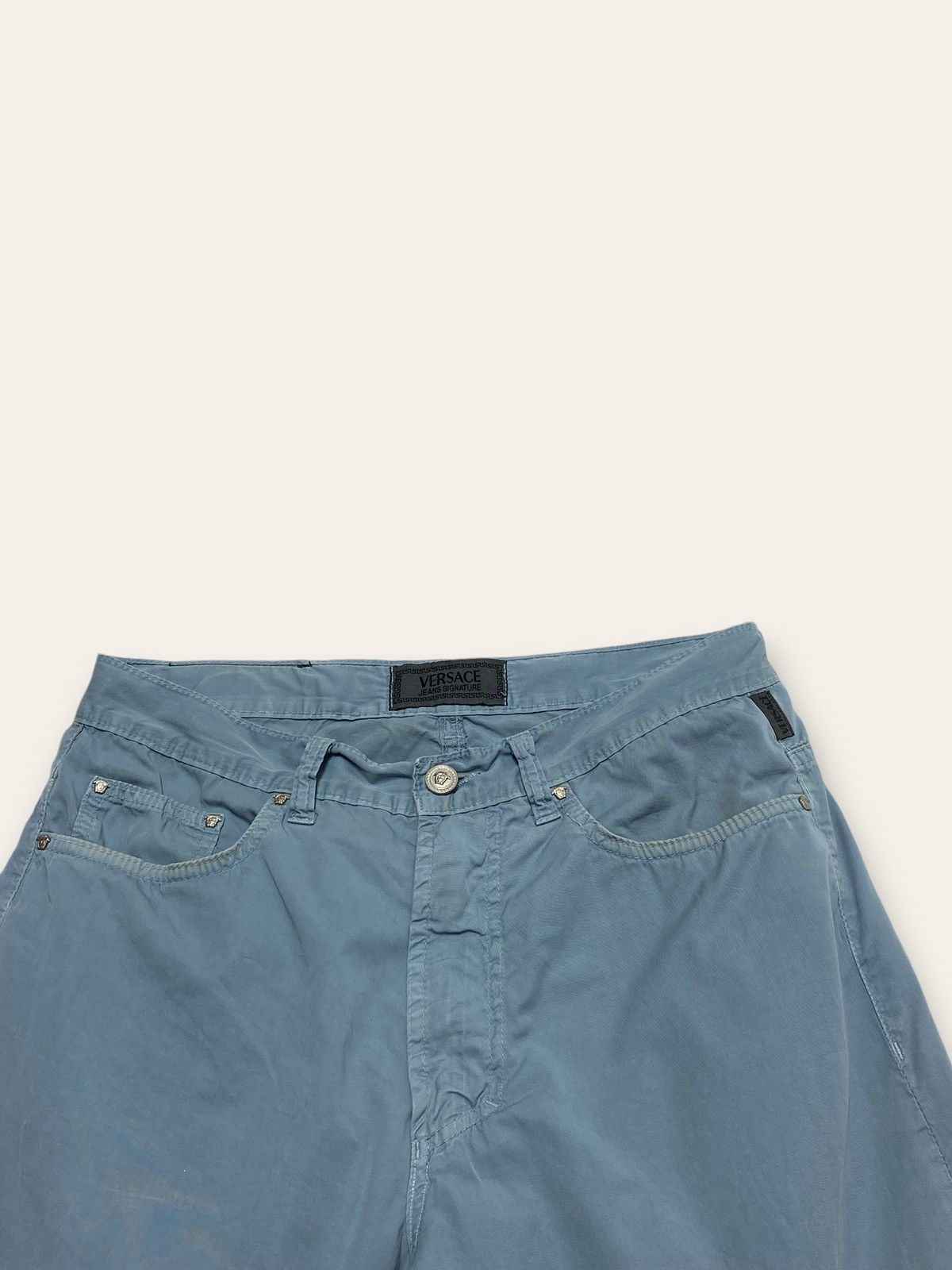 Versace 90s Vintage VERSACE JEANS SIGNATURE Blue Pants Rare Archival Size US 30 / EU 46 - 6 Thumbnail