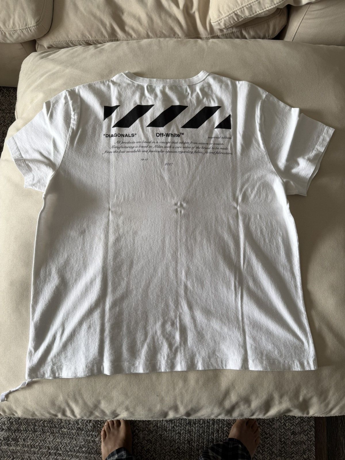 Off-White Off-White Virgil Era “01” Diagonals Tee XL Size US XL / EU 56 / 4 - 3 Thumbnail