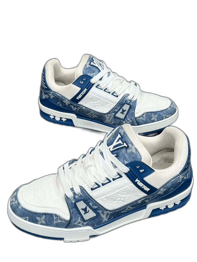 Louis Vuitton LV Trainer Blue White Sneakers Size US 8.5 / EU 41-42 - 1 Thumbnail
