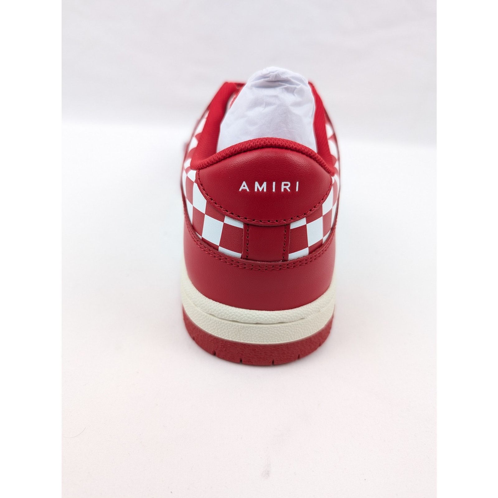Amiri o1rshd1 Checked Skeleton Low Top Sneakers in Red/White Size US 11 / EU 44 - 10 Thumbnail