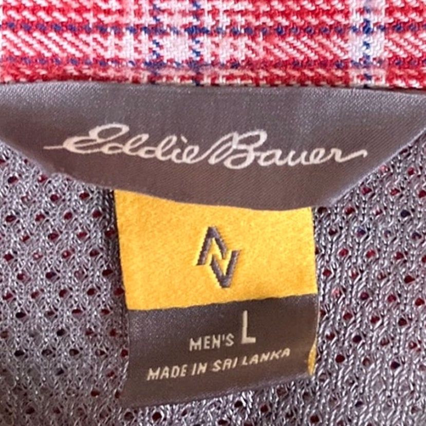Eddie Bauer Eddie Bauer Mens Shirt Red Plaid Travex Collared Button Down Long Sleeve Large Size US L / EU 52-54 / 3 - 6 Thumbnail