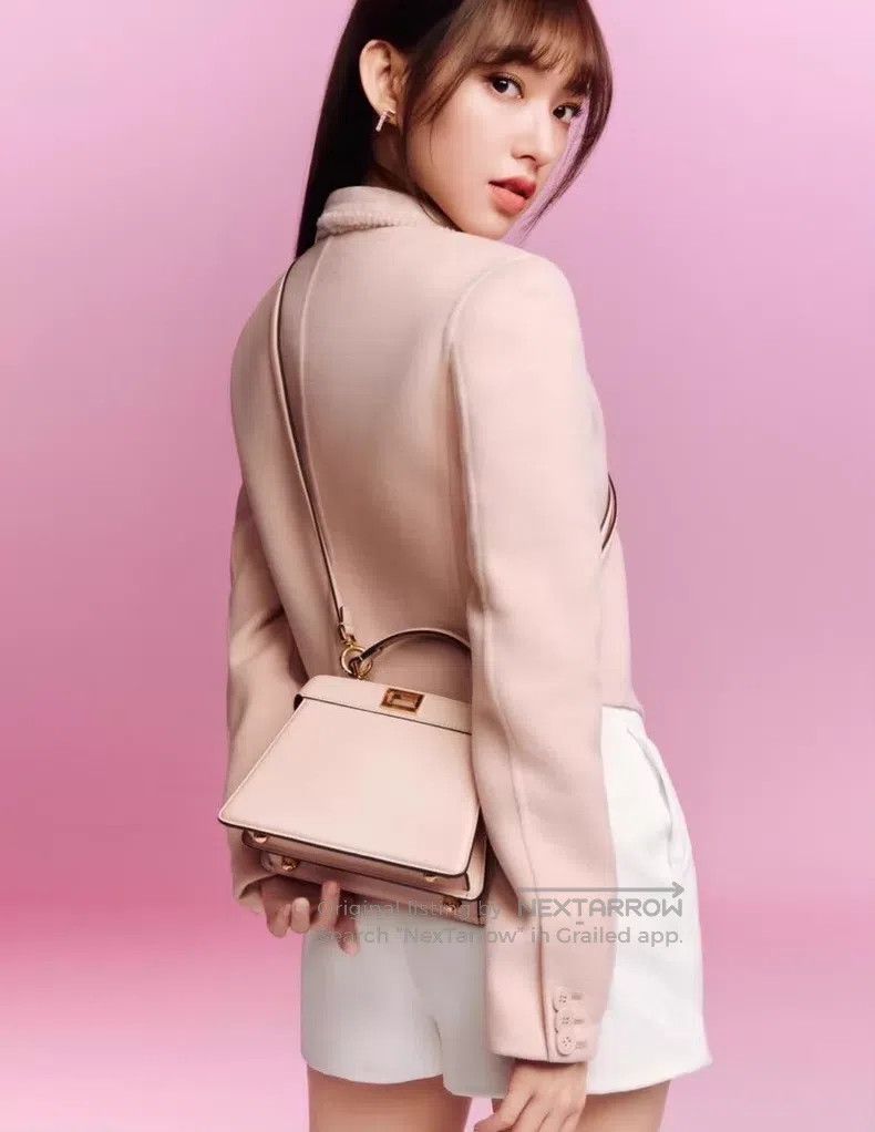 Fendi Fendi 22 Model Blush Pink Lining Logo Monogram Printed Woo Size XS / US 0-2 / IT 36-38 - 7 Thumbnail