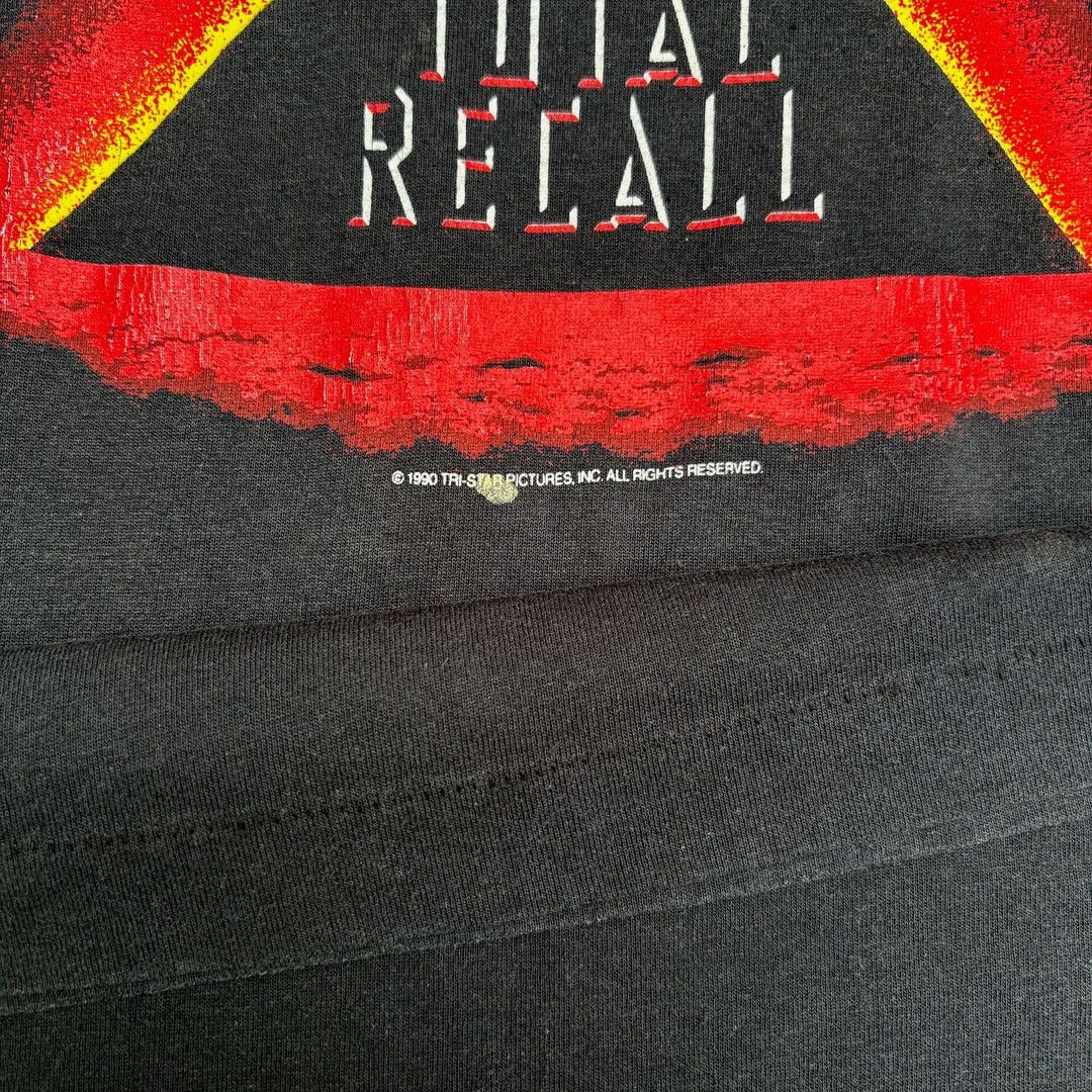 Vintage Total Recall 1990 90s Vintage Movie Promo USA Made T-Shirt Size US XL / EU 56 / 4 - 4 Thumbnail