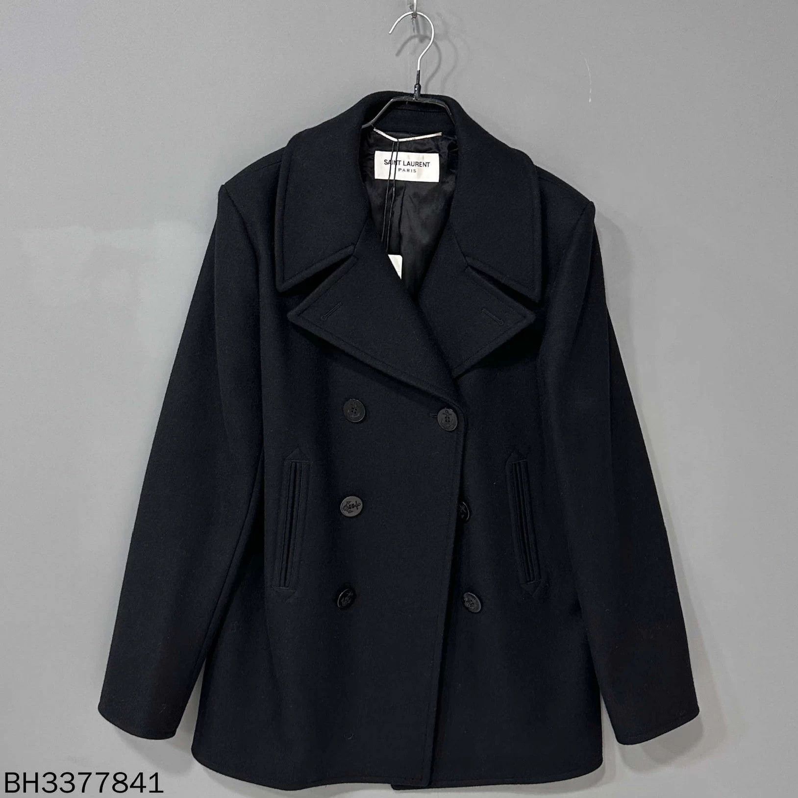 Saint Laurent Paris Saint Laurent Paris double-breasted wool coat size 48 Size XL / US 12-14 / IT 48-50 - 2 Thumbnail