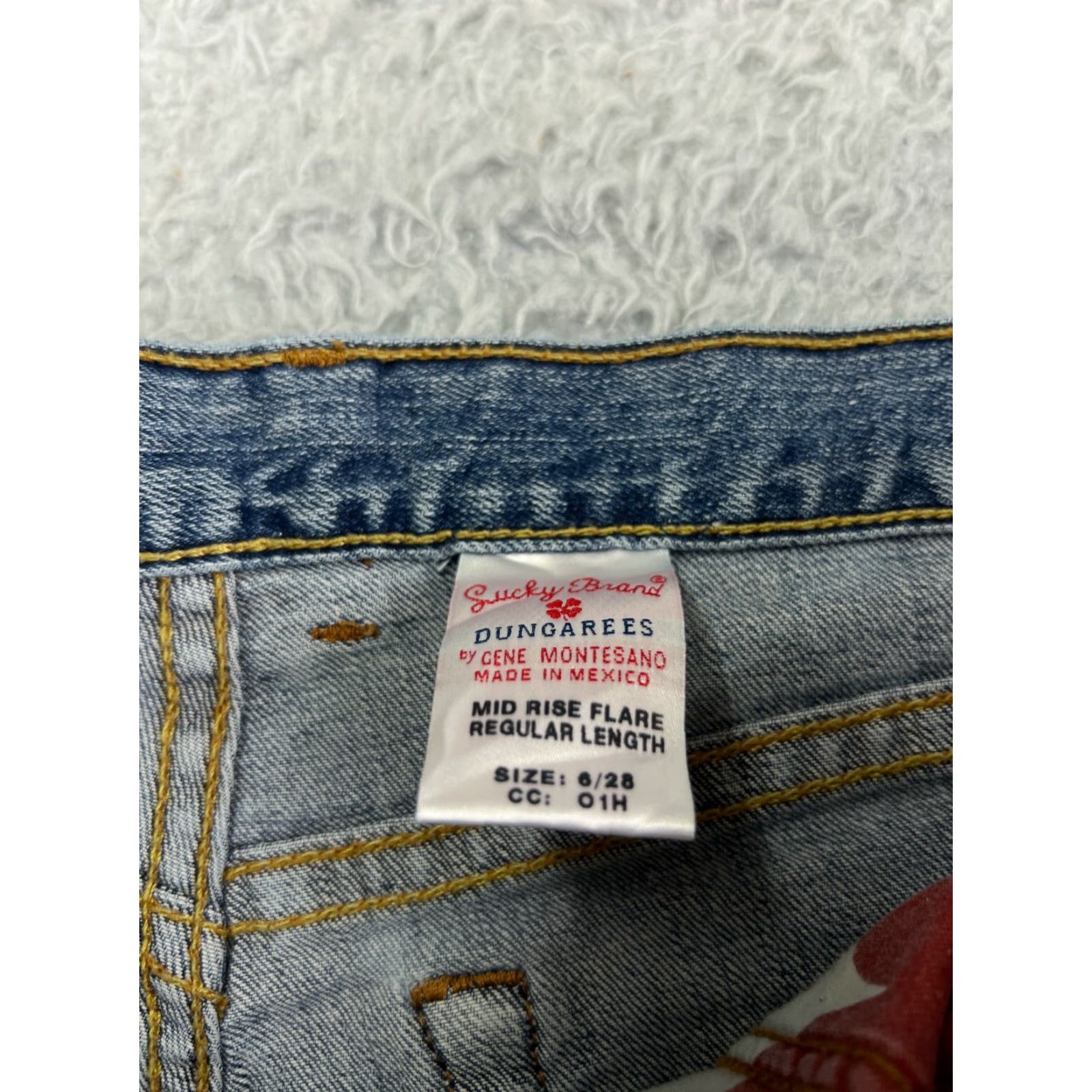 Lucky Brand VINTAGE Lucky Brand Jeans Women 6 Blue Denim Flare 5-Pocket Design Regular Cotton Blend Size 28" / US 6 / IT 42 - 5 Thumbnail