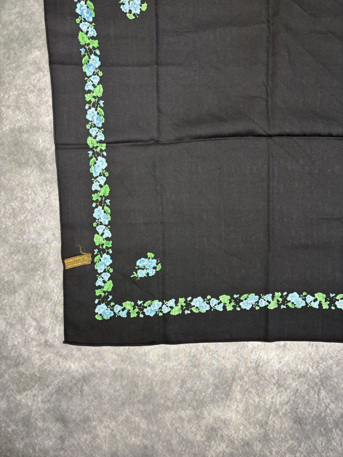 Vintage Vintage Hand Printed Wool Scarf 1960s 1970s Cashmere Scarf Size ONE SIZE - 19 Thumbnail