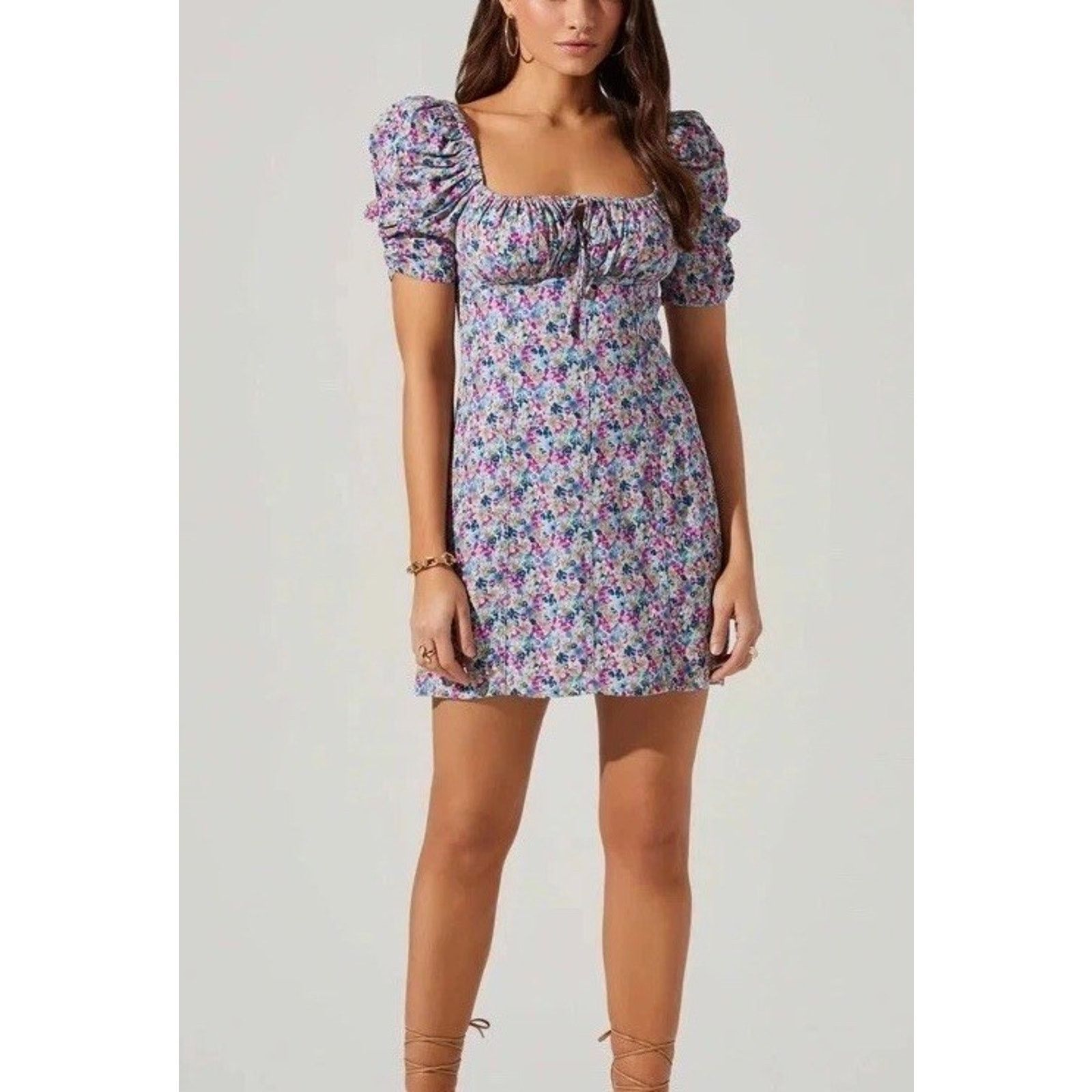 ASTR The Label ASTR the Label Babydoll Mini dress Floral M A001568 Size M / US 6-8 / IT 42-44 - 1 Thumbnail