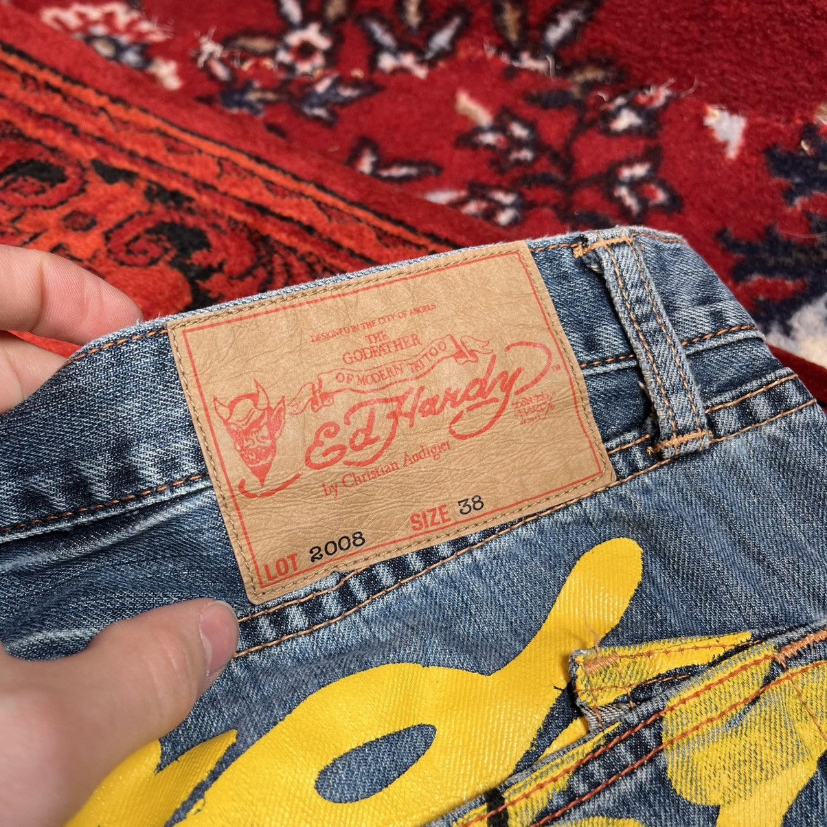 Ed Hardy Vintage Streetwear Rare HipHop Y2K Ed Hardy Jeans Devil Girl Size US 38 / EU 54 - 7 Thumbnail
