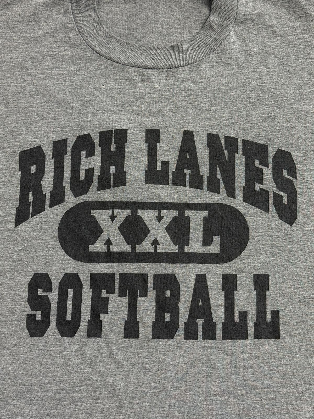 Jerzees Vintage Rich Lanes Softball T-shirt #7 Made in USA Tee XL Size US XL / EU 56 / 4 - 5 Thumbnail