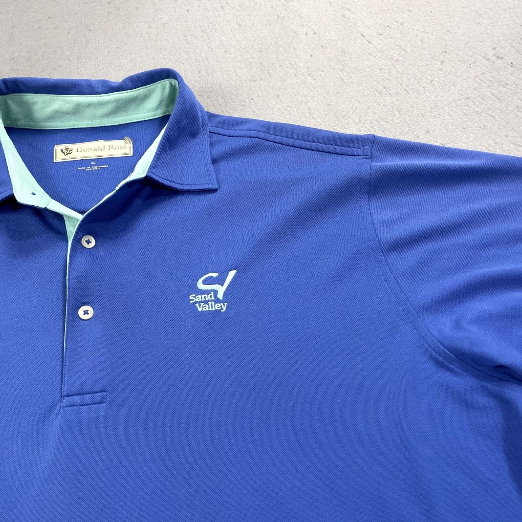 Vintage Nike Sand Valley Polo Shirt Mens XL Blue Solid Donald Ross Logo Performance Polo Size US XL / EU 56 / 4 - 3 Thumbnail