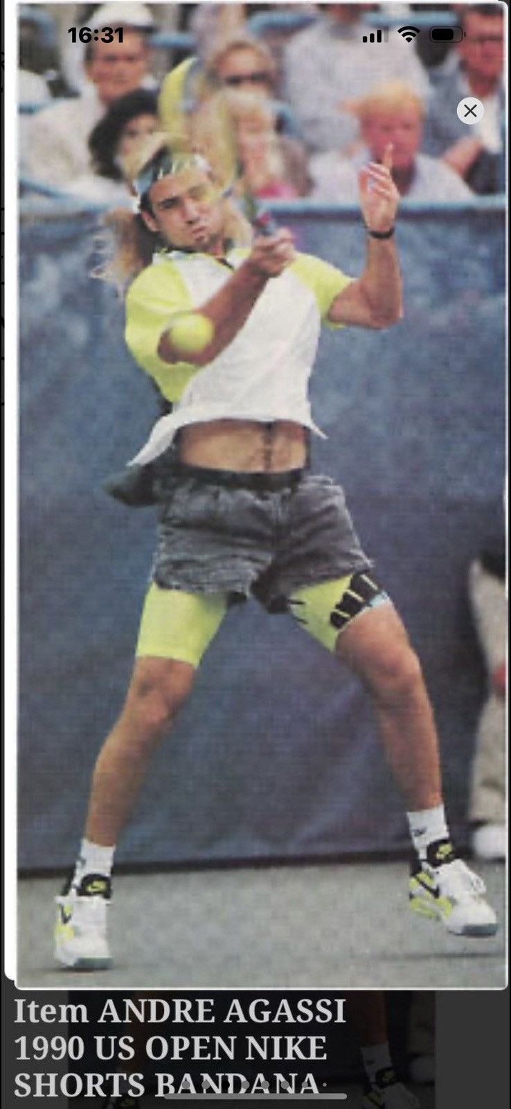 Nike ANDRE AGASSI Nike vintage 1990s challenge court bandana hat Size ONE SIZE - 1 Thumbnail