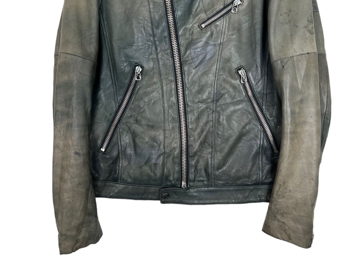Frapbois 🔥 FRAPBOIS ASYMMETRICAL DYED LEATHER MOTO JACKET Size US S / EU 44-46 / 1 - 4 Thumbnail