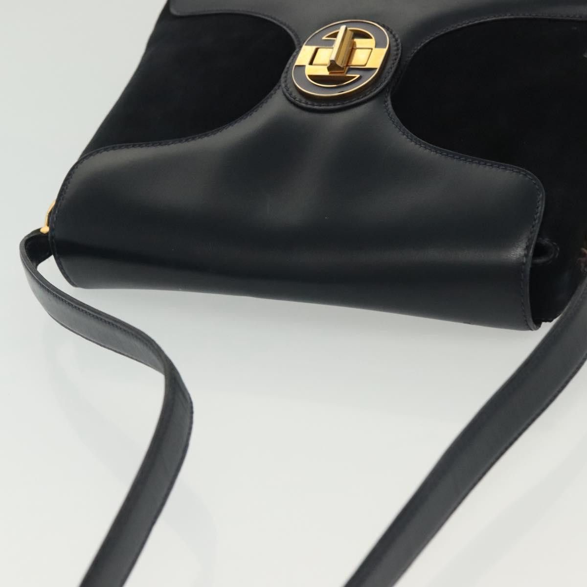Gucci GUCCI Shoulder Bag Suede Navy Gold Size ONE SIZE - 6 Thumbnail