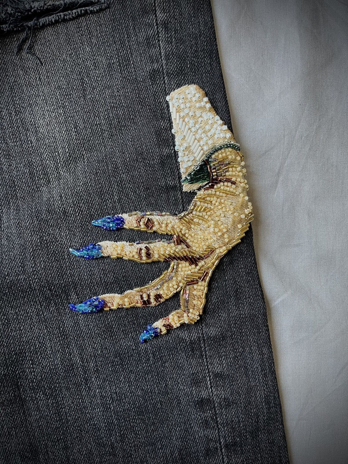 Undercover Undercover A/W23 Embellished D-Hand Denim Pants Size US 29 - 3 Thumbnail