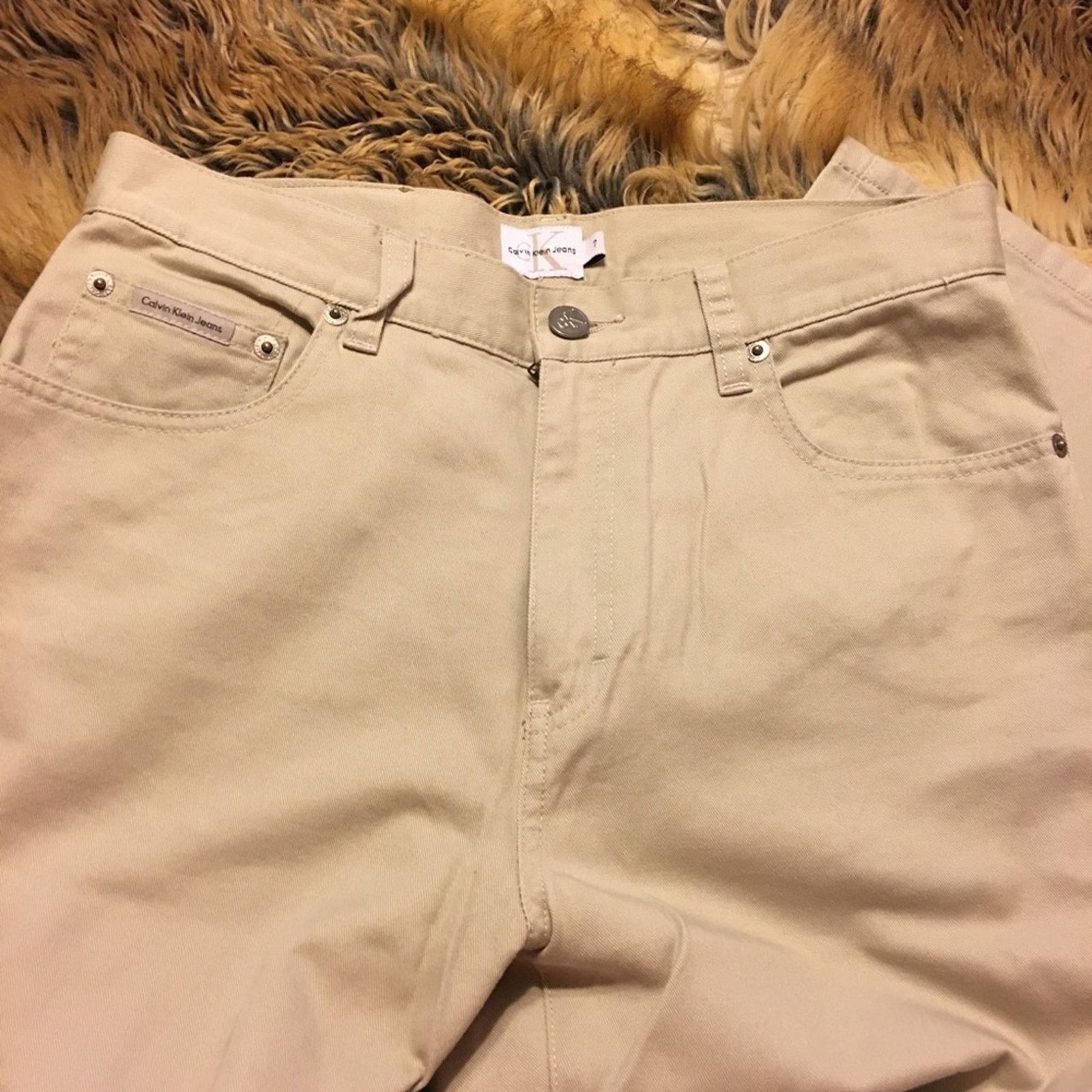 Calvin Klein Calvin Klein tan lighter weight jeans NWOT 7 Size 29" - 3 Thumbnail