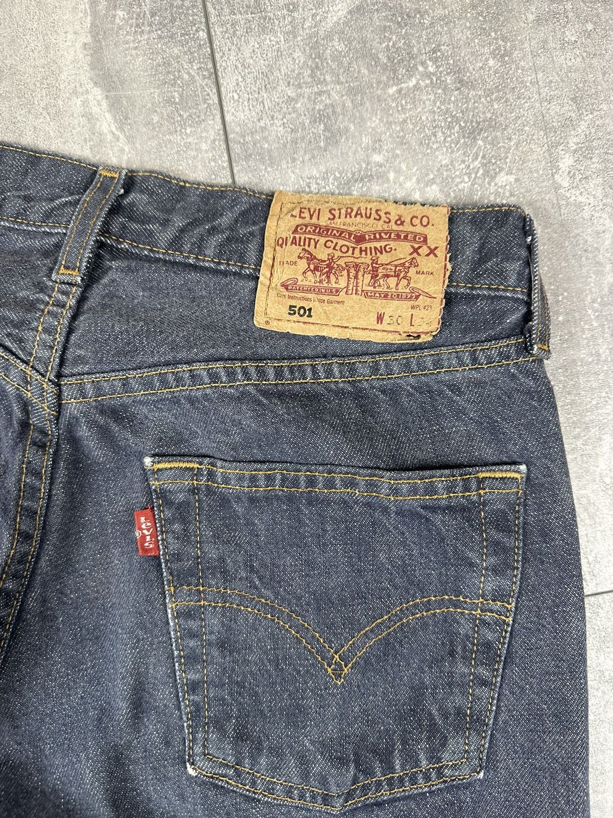 Levi's Levis 501 Silver Vintage Retro Denim Jeans Pants Size US 30 / EU 46 - 4 Thumbnail