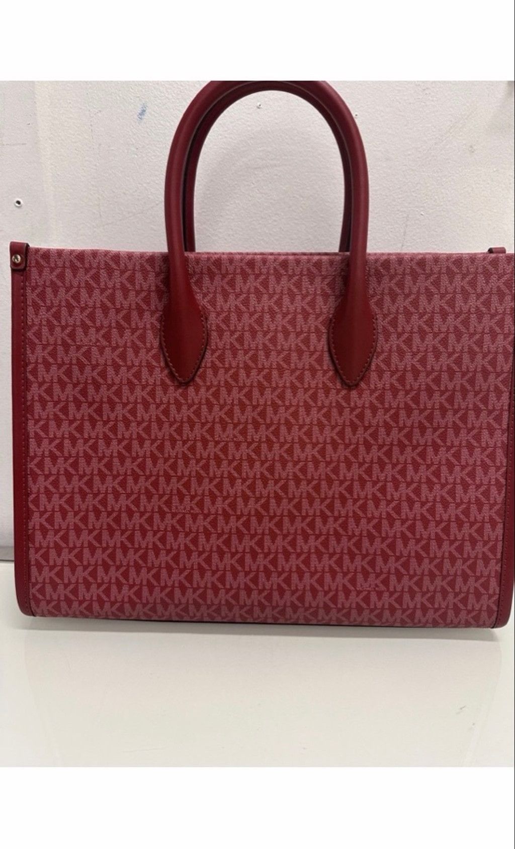 Michael Kors Michael Kors Mirella EW Tote Bag Red with Beige Strap Size ONE SIZE - 2 Thumbnail