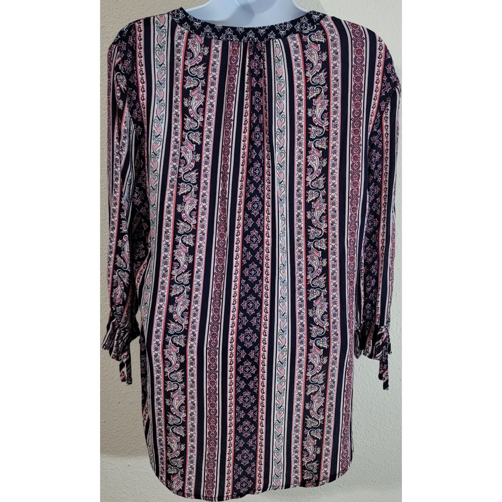 Other Cato Blue Pink Hi Low Hem Multi Print Top Medium Size M / US 6-8 / IT 42-44 - 2 Thumbnail