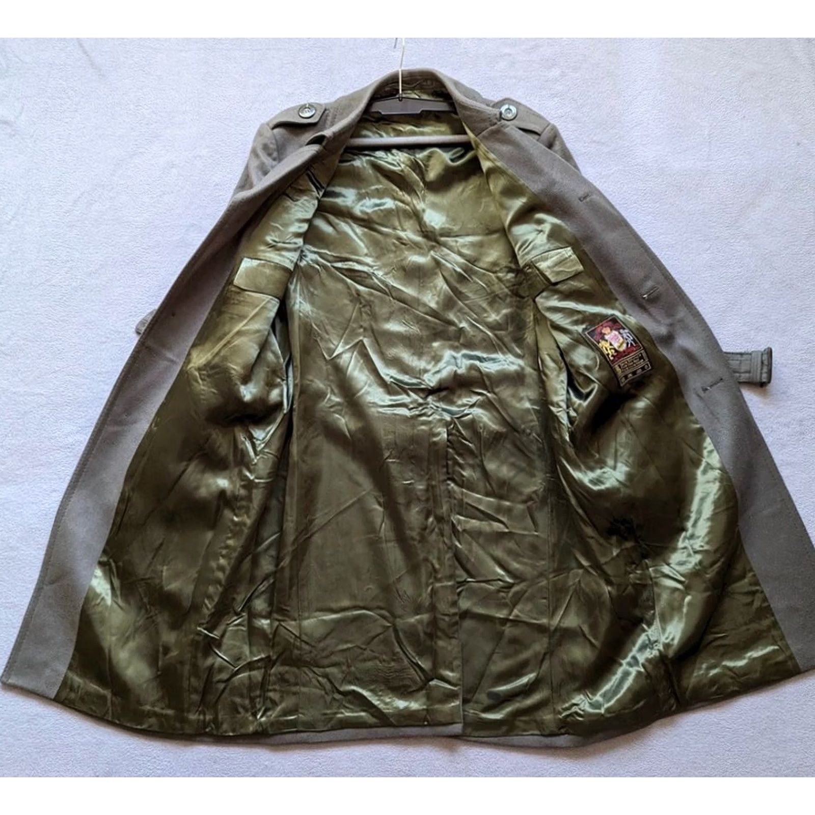 Vintage Vintage Wool Coat Mens Green Military Style Overcoat M Size HRZ Kleidung Size US M / EU 48-50 / 2 - 7 Thumbnail