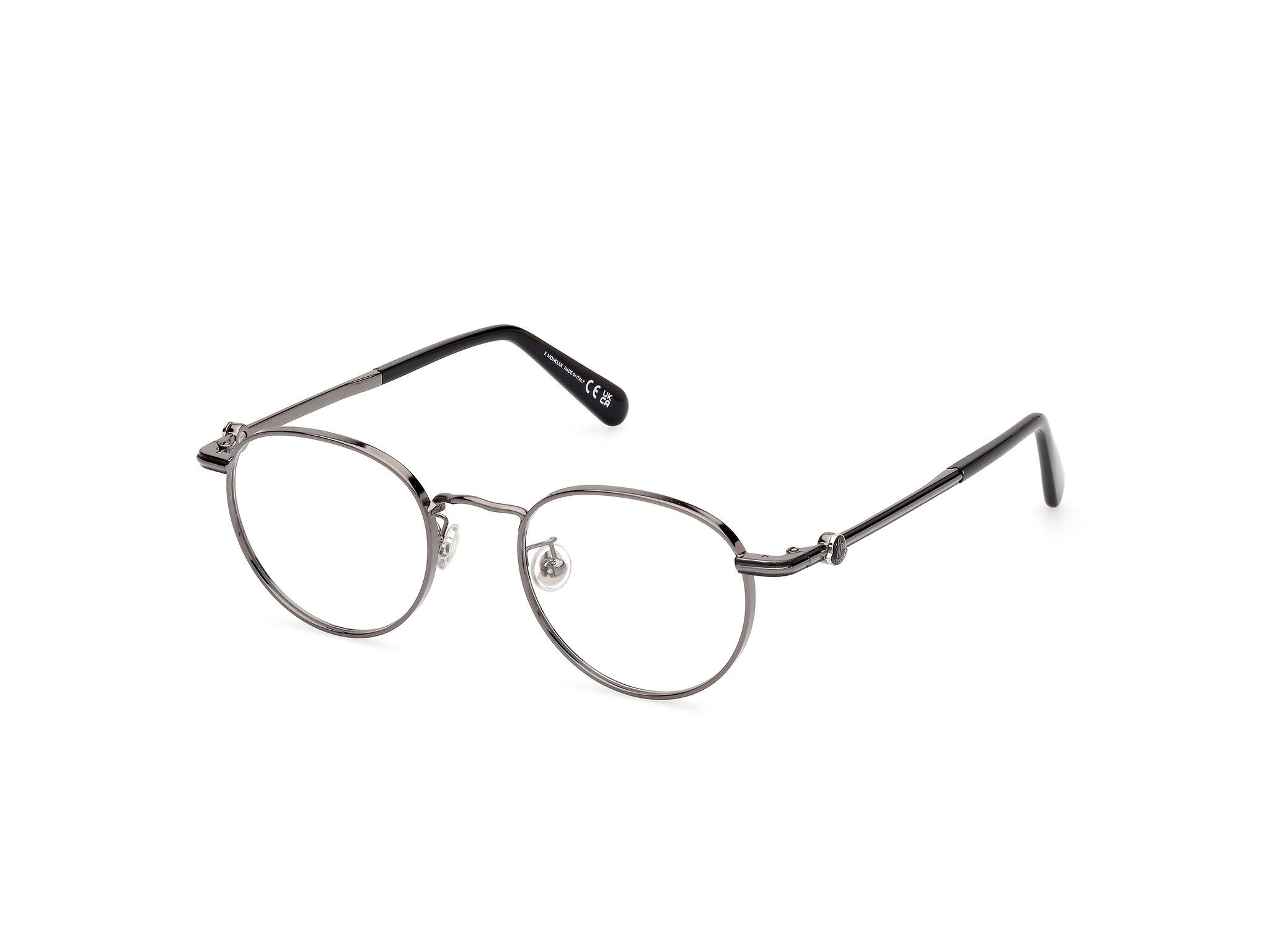 Moncler o1y0225 Size : OS / 48 mm Eyeglass Frame in Black/Silver Size ONE SIZE - 3 Thumbnail