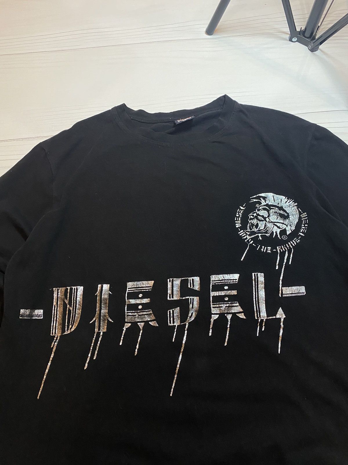 Diesel × Vintage Vintage Diesel Big Skull Logo distressed longsleeve t shirt Size US S / EU 44-46 / 1 - 8 Thumbnail