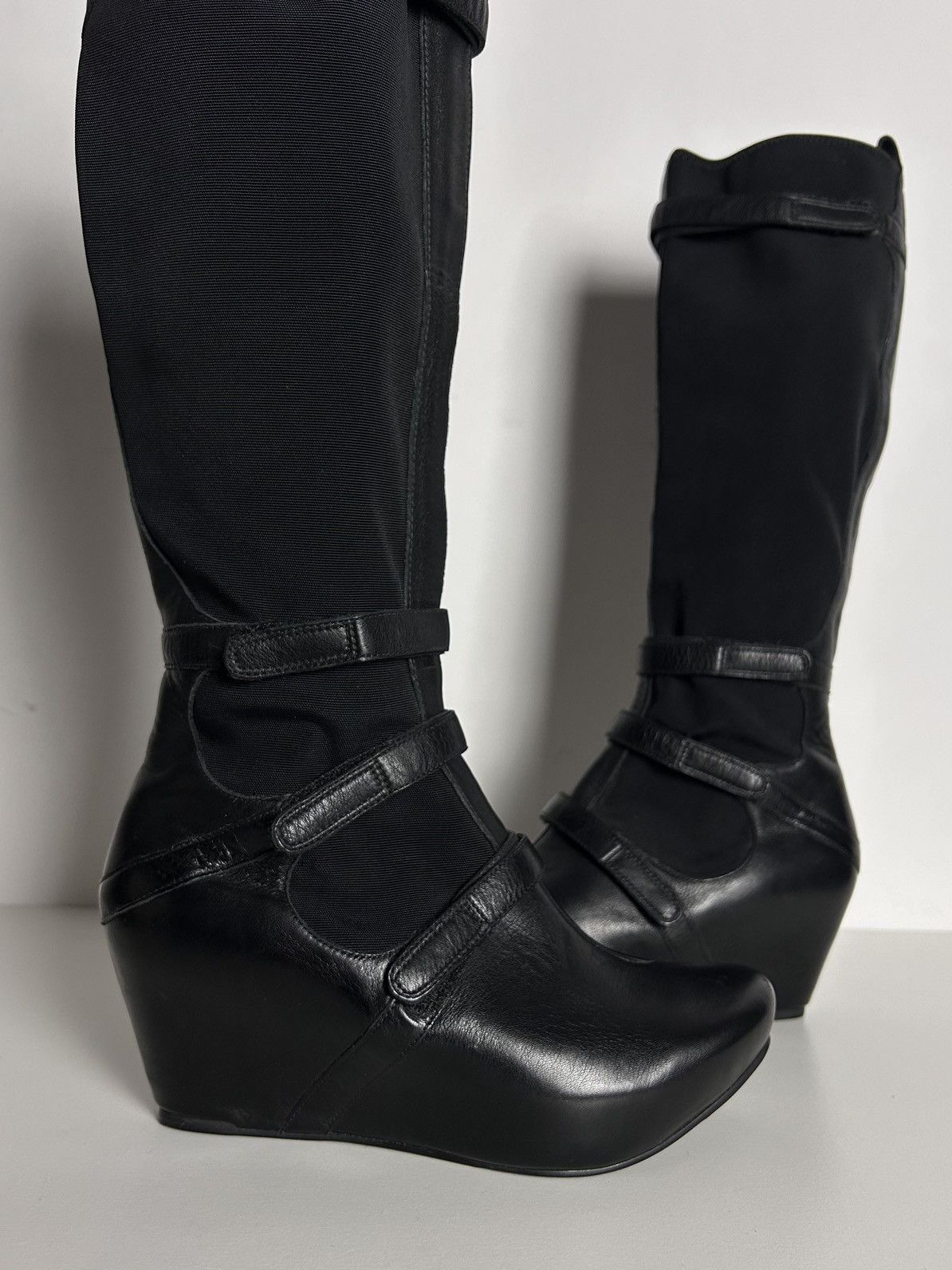 Other Unique wedge leather boots Size US 8 / IT 38 - 5 Thumbnail
