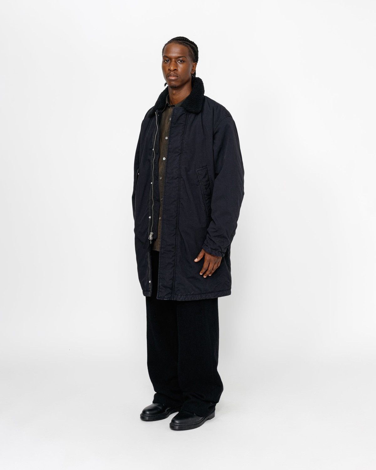 ジャケット・アウター Stussy INSULATED LONG COAT Stussy Insulated Long Coat Black Men's - FW24 - US