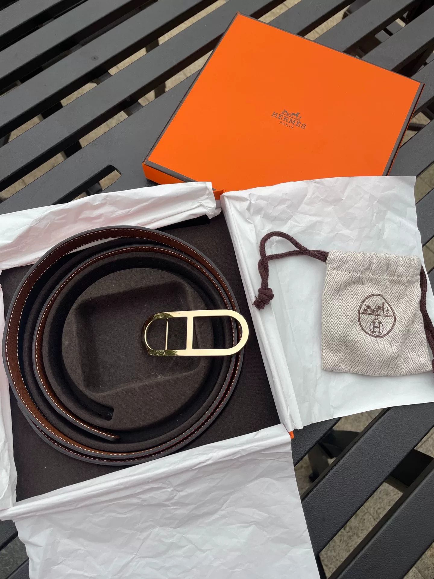 Hermes Hermes Red Leather Belt for Sale Size ONE SIZE - 1 Thumbnail