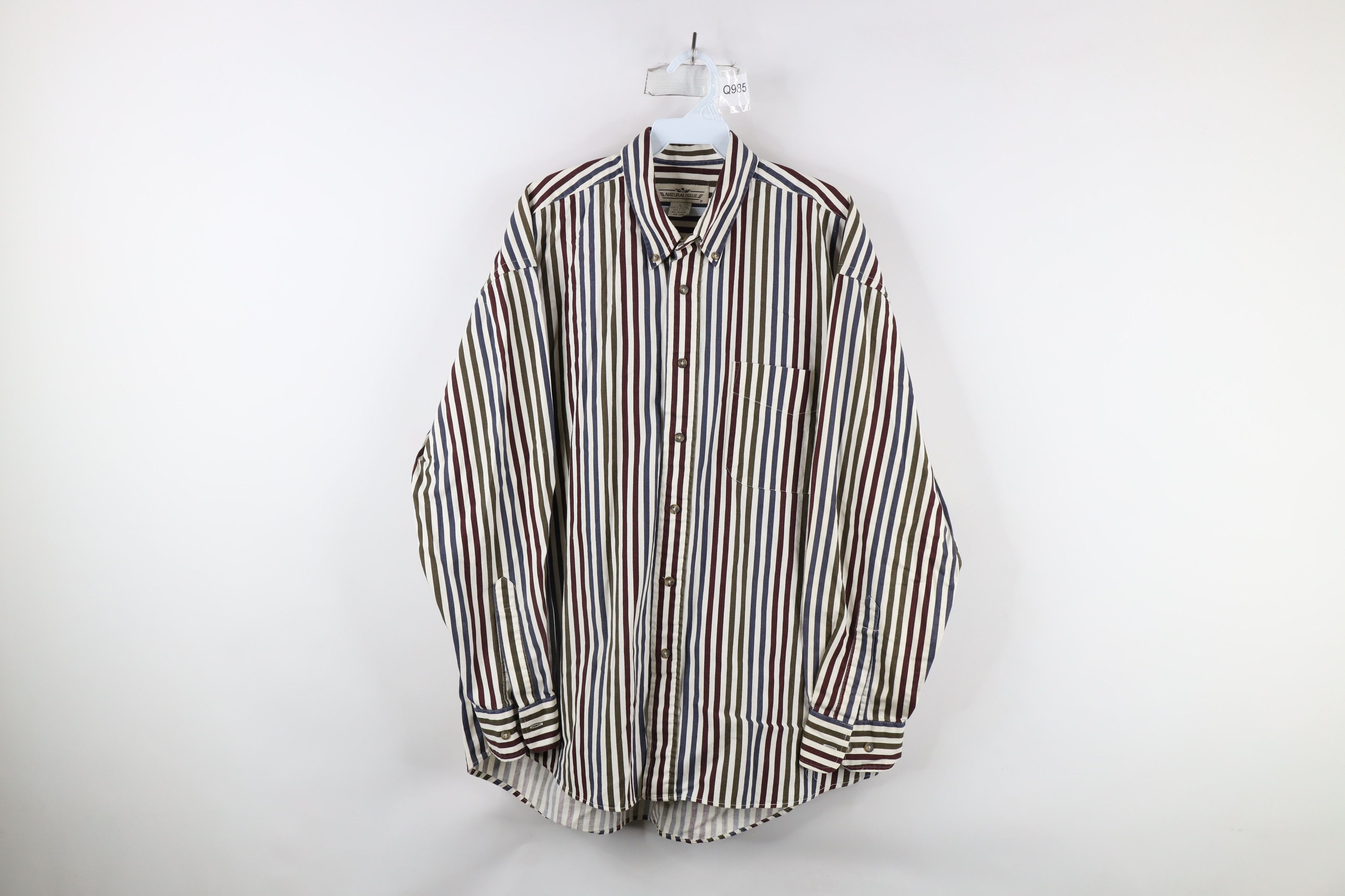 Vintage Vintage 90s Streetwear Striped Collared Button Down Shirt Size US L / EU 52-54 / 3 - 1 Thumbnail