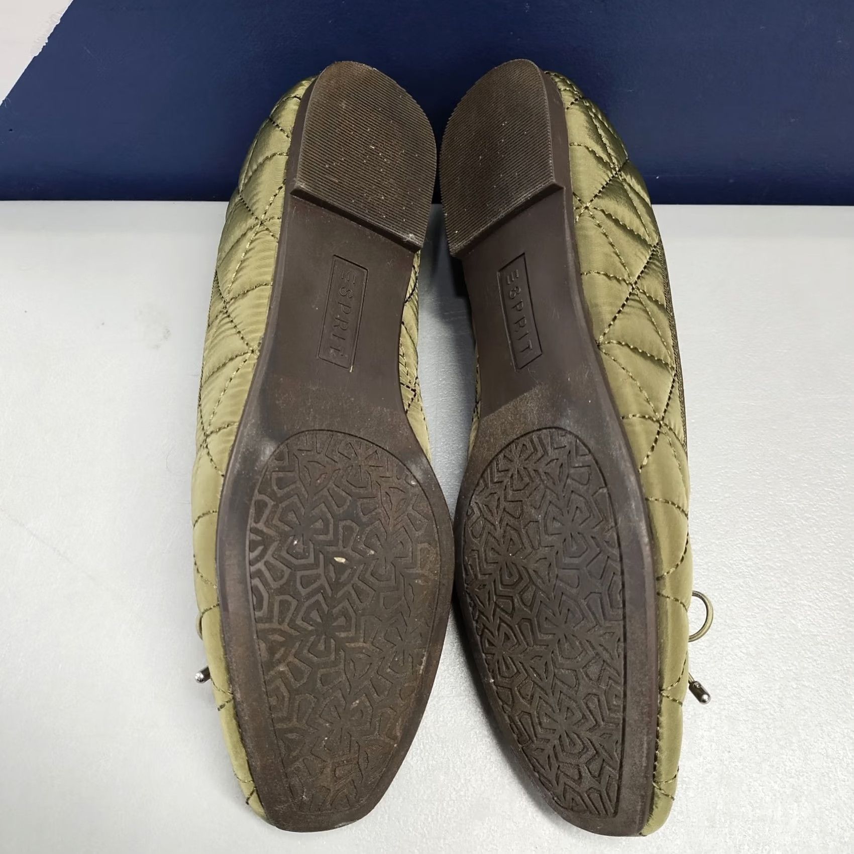 Esprit Esprit Womens Ballet Flats Size 8 Green Slip On Decorative Bow Detail, Quilted, Flat, Shoe Size US 8 / IT 38 - 7 Thumbnail