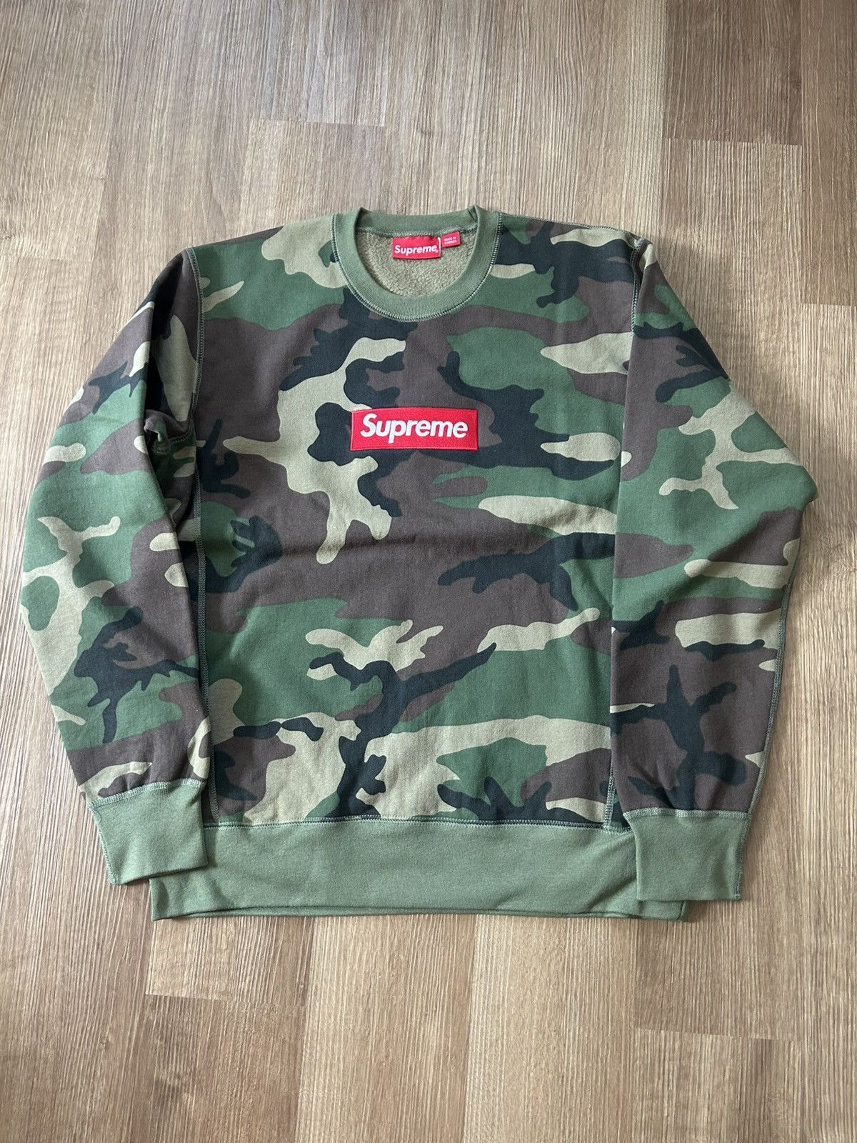 Supreme Supreme Camo Box Logo Crewneck FW15 Size US L / EU 52-54 / 3 - 1 Thumbnail