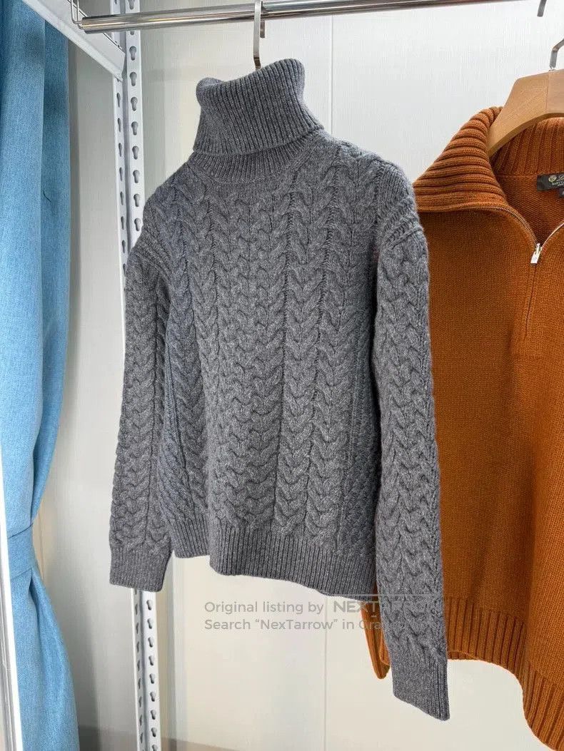 Loro Piana Loro Piana 100% Cashmere Cable Knit Sweater. Size US M / EU 48-50 / 2 - 2 Thumbnail
