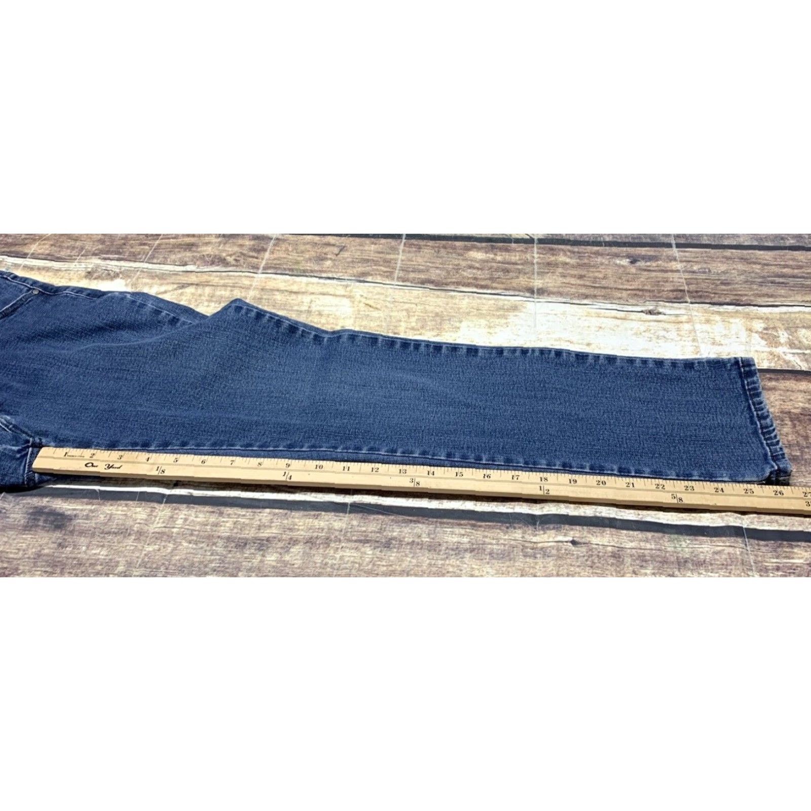 Lee Lee Classic Fit Straight Leg Denim Blue Jeans Women's 32 x 26 Mid Rise READ Size 24" / US 00 / IT 34 - 2 Thumbnail