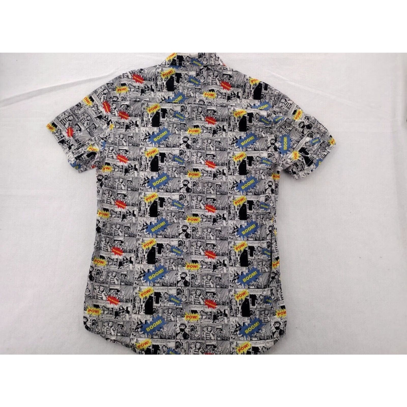 21 Men VINTAGE 21 MEN Shirt Mens Medium White Graphic Tee Comics All Over - 2010s - White Cotton T-Shirt Mens Medium Comics Print All Seasons Regular Fit Size US M / EU 48-50 / 2 - 7 Thumbnail