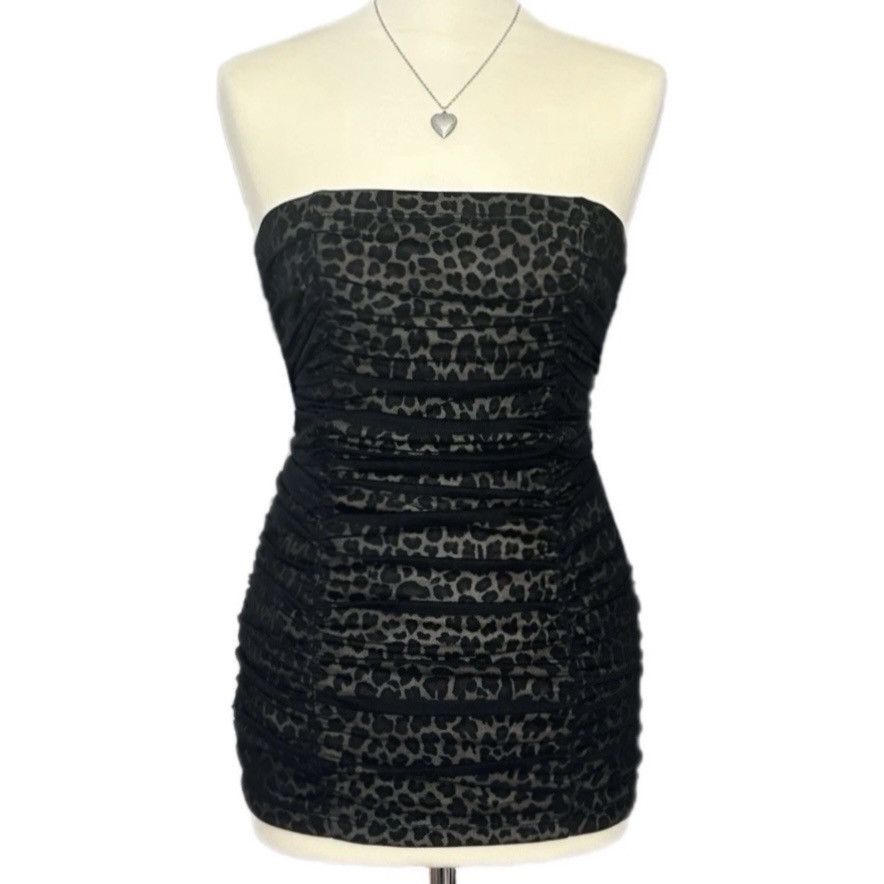 XOXO y2k xoxo leopard print long strapless top Size S / US 4 / IT 40 - 1 Thumbnail