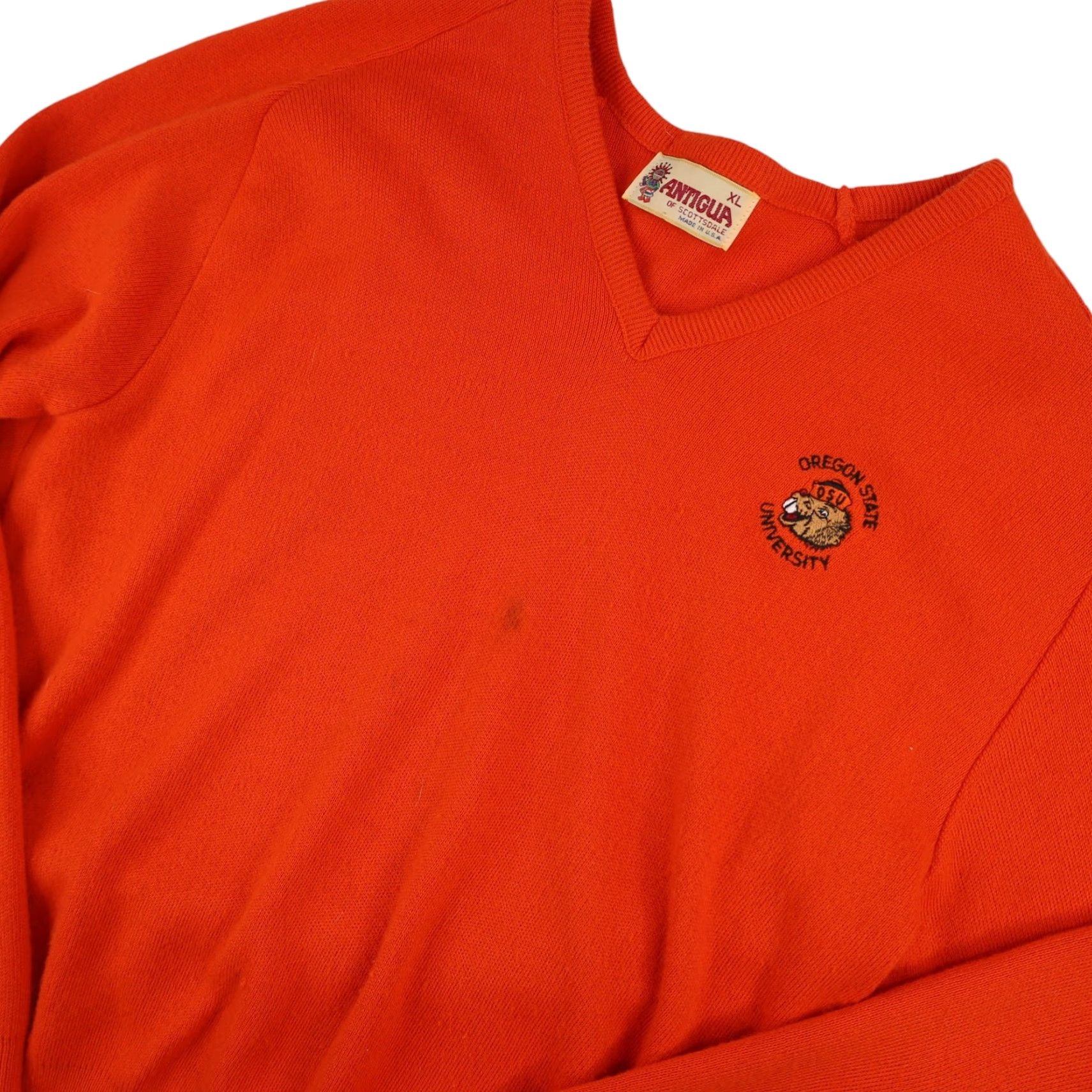 Vintage VINTAGE Antigua Oregon State University Beavers Mens Small Knit Sweater Orange Size US S / EU 44-46 / 1 - 2 Thumbnail