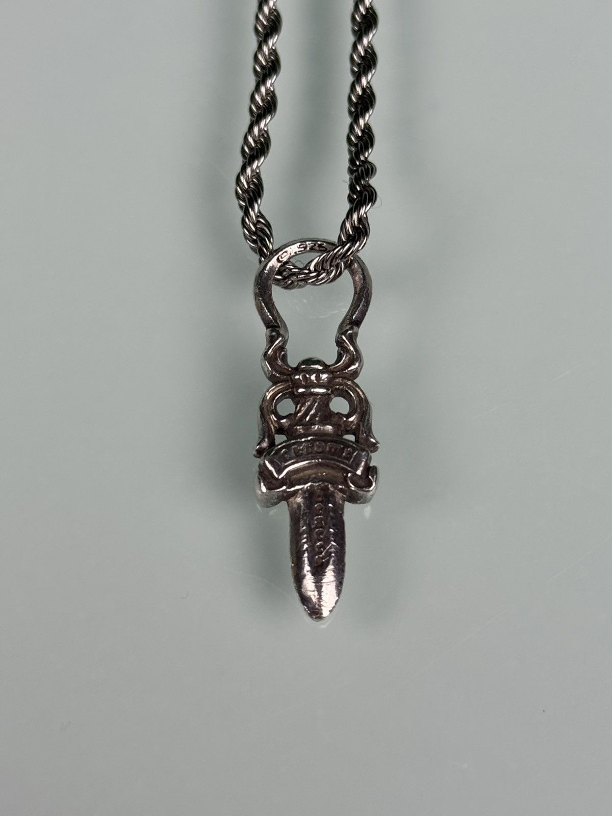 Chrome Hearts Chrome Hearts .925 Silver Dagger Zip Pendant with Rope Chain Size ONE SIZE - 6 Thumbnail