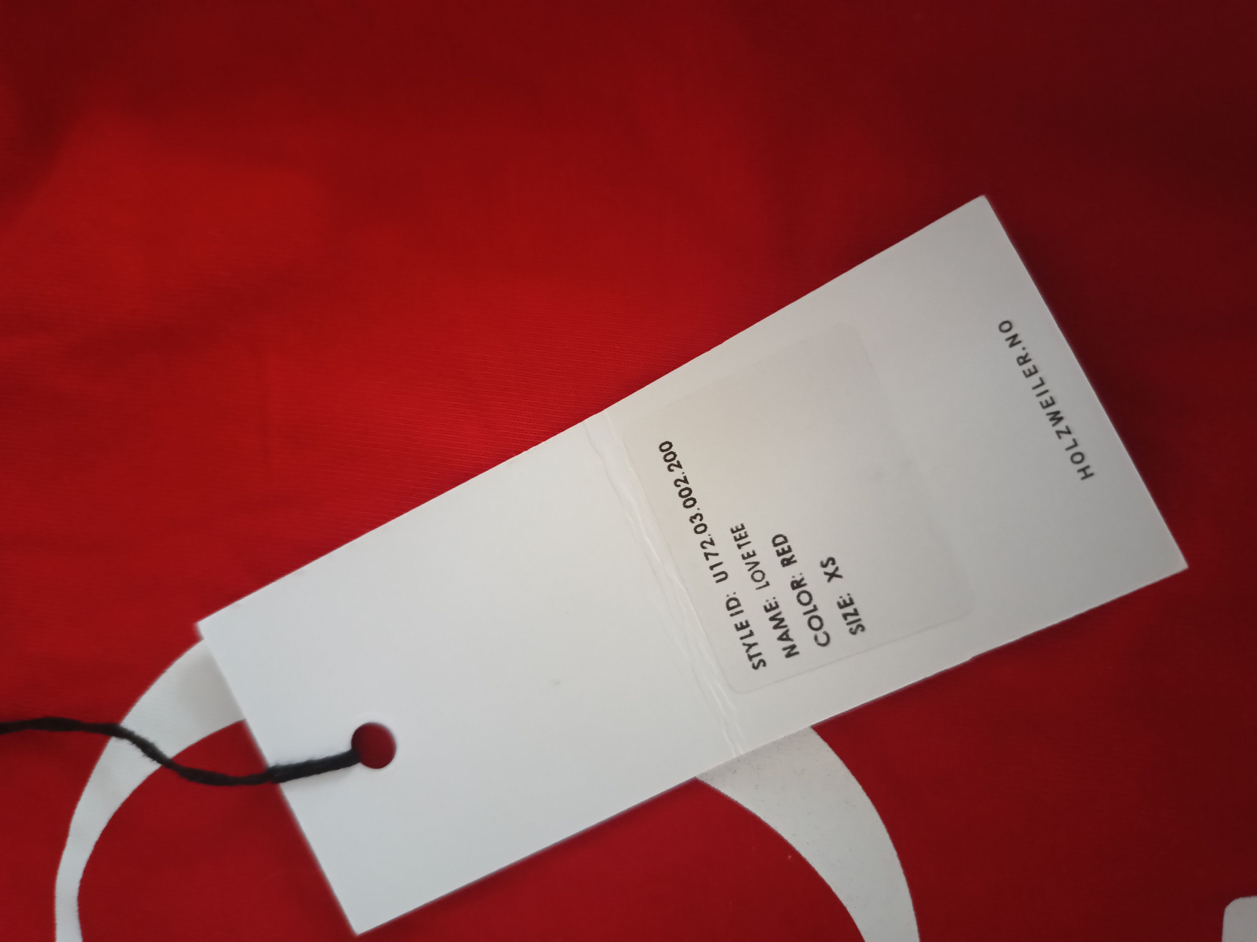 Holzweiler Red t-shirt with inscription Size XS / US 0-2 / IT 36-38 - 3 Thumbnail