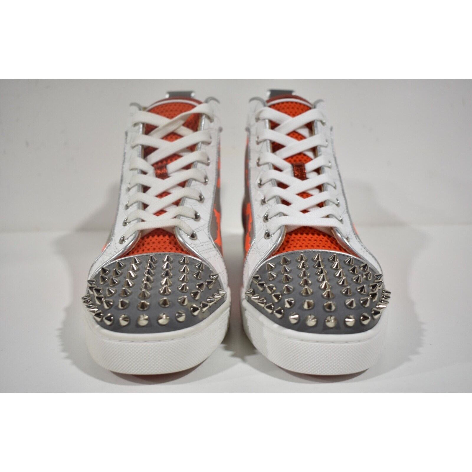 Christian Louboutin Christian Louboutin Men Fun Lou Spikes Flat Reflex Orange Size US 13 / EU 46 - 5 Thumbnail