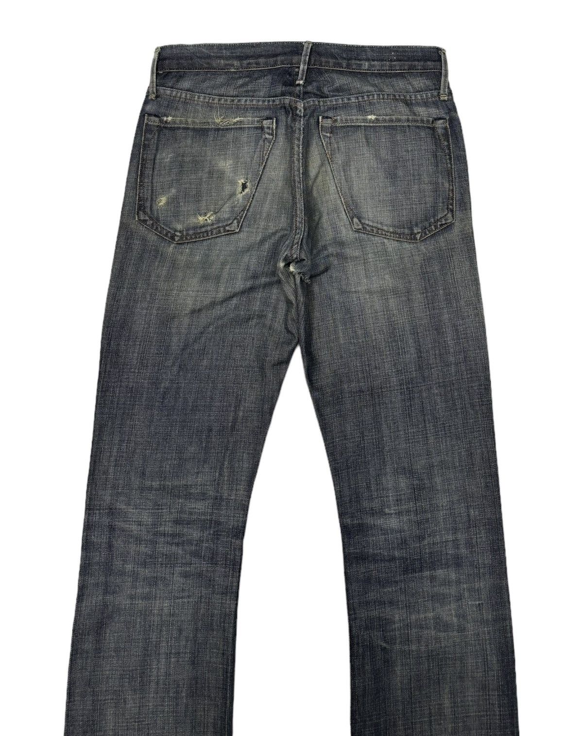 If Six Was Nine JAPANESE AVANT GARDE STYLE DENIM DISTRESSED STRAIGHT CUT Size US 30 / EU 46 - 6 Thumbnail