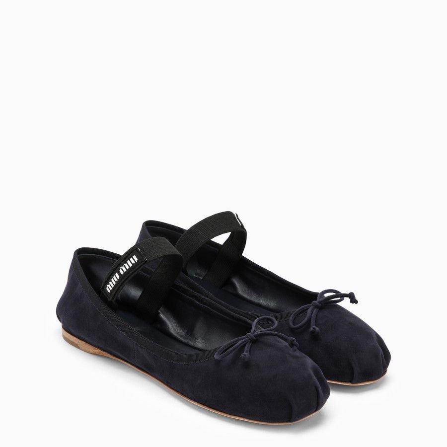image of Miu Miu O1D2Blof0124 Ballerina In Blue Shoes, Women's (Size 7)