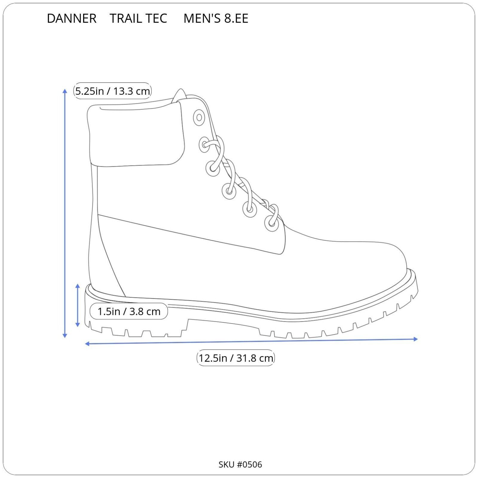 Danner Danner Mens Trailtrek 4.5" Hiking Boots Gray & Yellow M.8ee Size US 8 / EU 41 - 6 Thumbnail