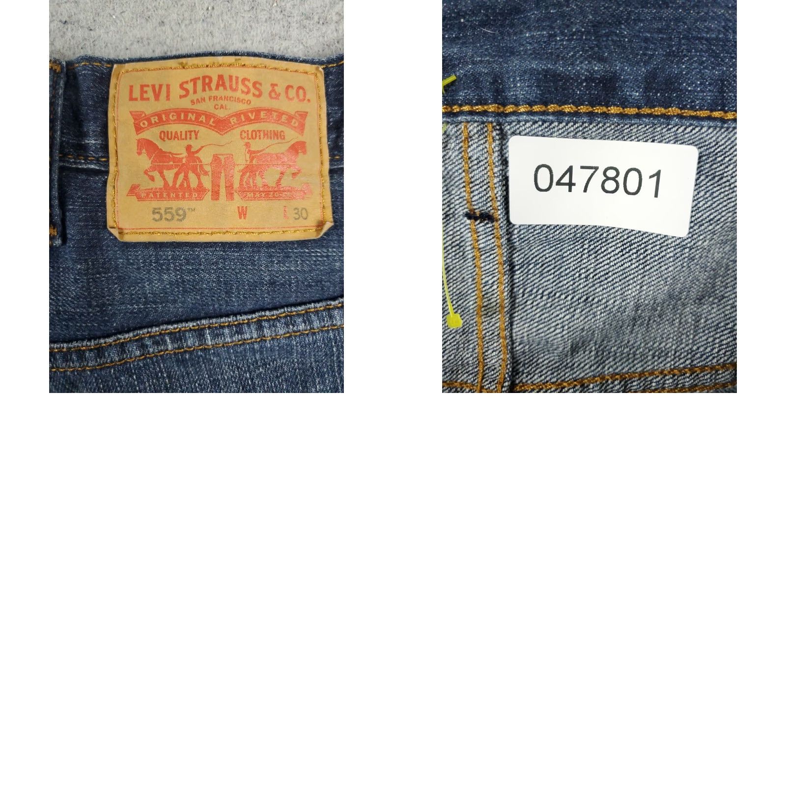 Levi's Levis 559 Relaxed Straight Leg Jeans Mens Size 46x30 Blue Denim Pants Size US 30 / EU 46 - 8 Thumbnail