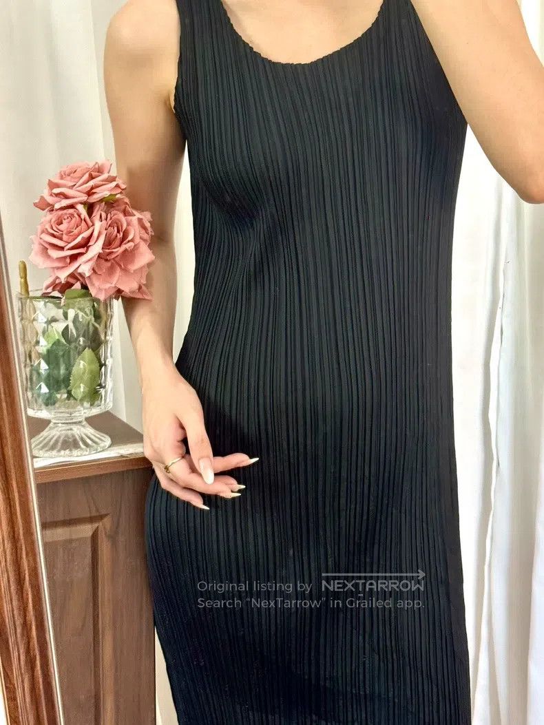 Issey Miyake Issey Miyake Black Pleated Dress Size S / US 4 / IT 40 - 1 Thumbnail