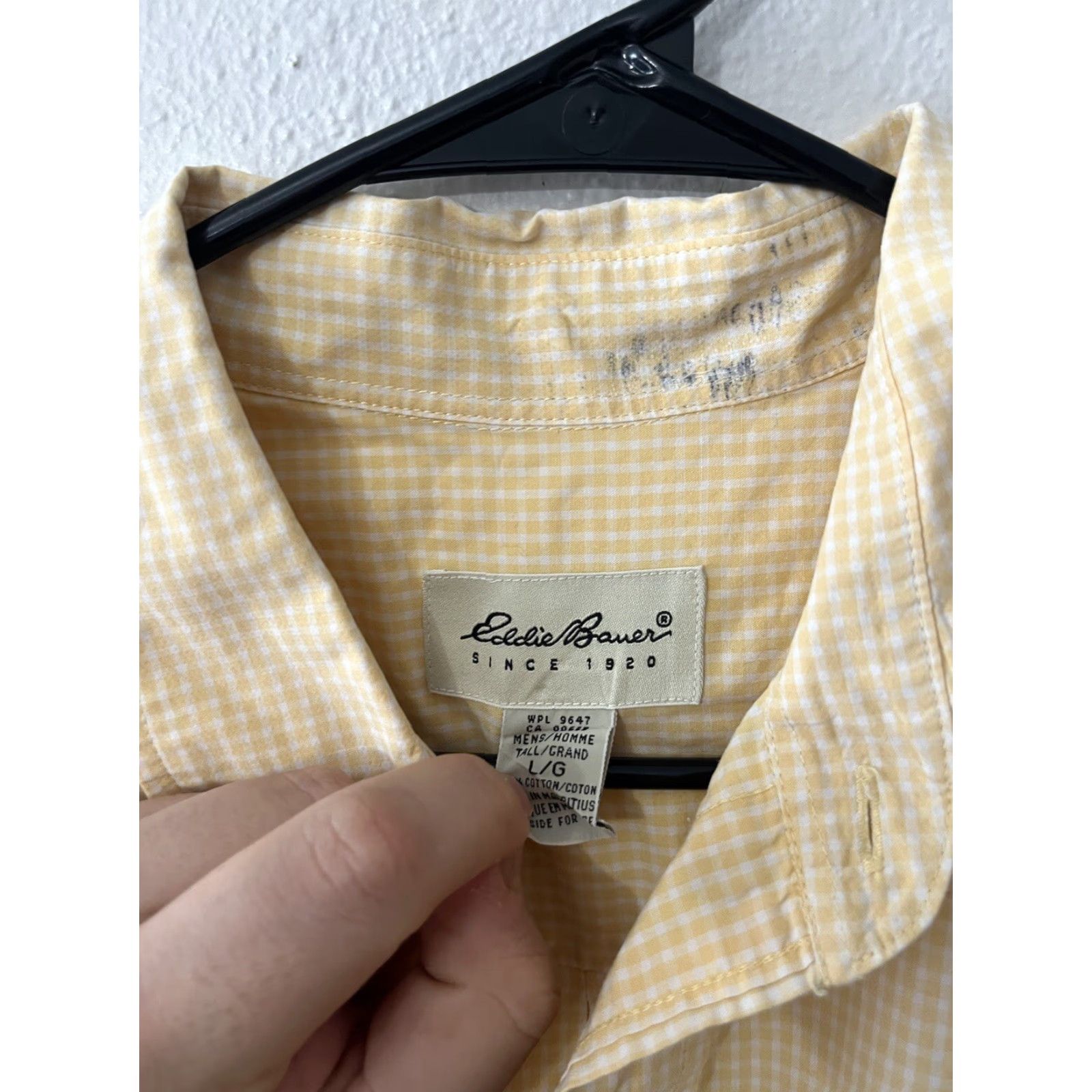 Eddie Bauer VINTAGE Eddie Bauer Shirt Men Large Yellow Plaid Button-Up Size US L / EU 52-54 / 3 - 2 Thumbnail