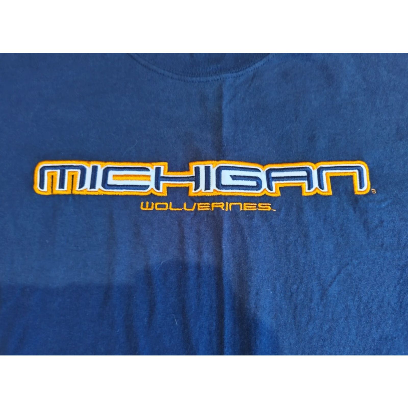 Gildan VINTAGE GILDAN HEAVY COTTON Embroidered Tee Shirt Men L Blue Wolverine 90s style Mens T-Shirt Size US L / EU 52-54 / 3 - 3 Thumbnail